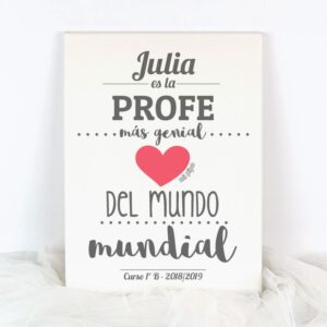 Lienzo personalizado para profes