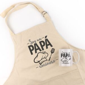 Pack delantal papá y taza