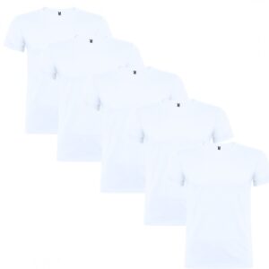 Pack 5 camisetas básicas blancas