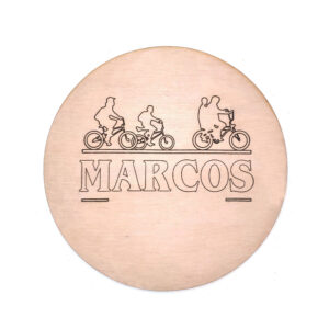 Placa de madera grabada