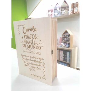 Caja forma de libro personalizado