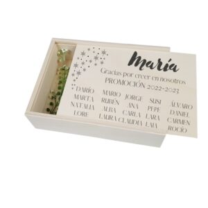 Caja con tapa corredera