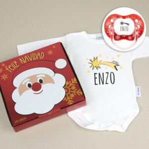Cajita Navidad body + chupete