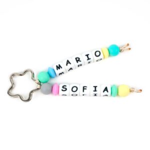 Llavero doble multicolor personalizado